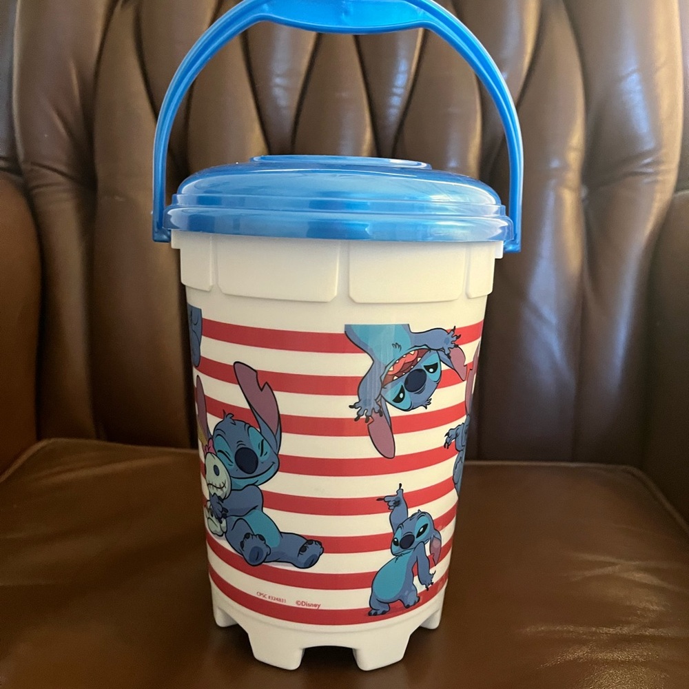 Disney Blue & Red Stitch Popcorn Bucket